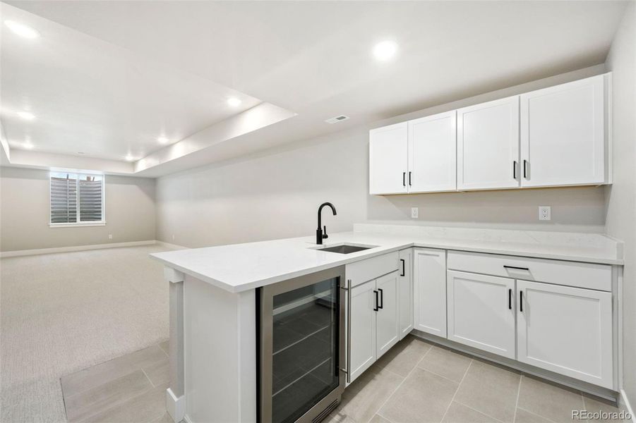 Furnished interior view inside a new home in Kitchel Lake at Serratoga Falls, Timnath (Image 8).