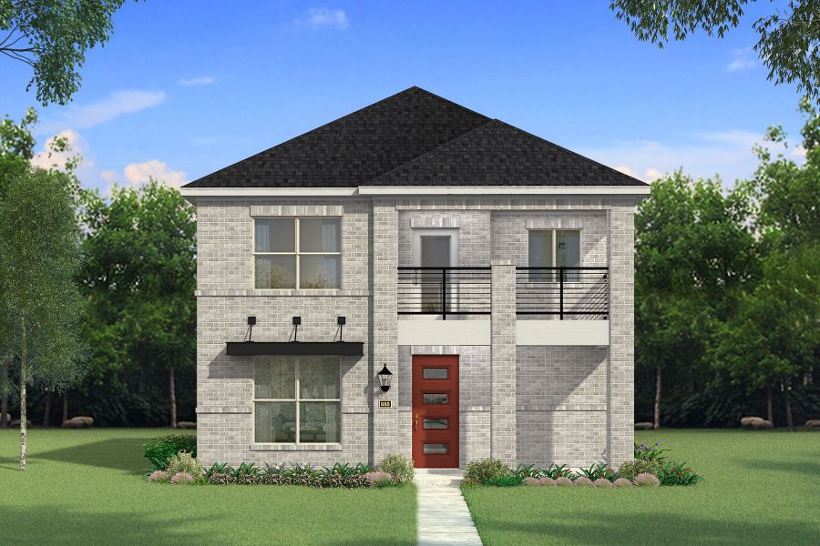 Representative exterior photo of a completed home built from the Trinity by Mattamy Homes in Bayside, Rowlett, TX (Image 6).