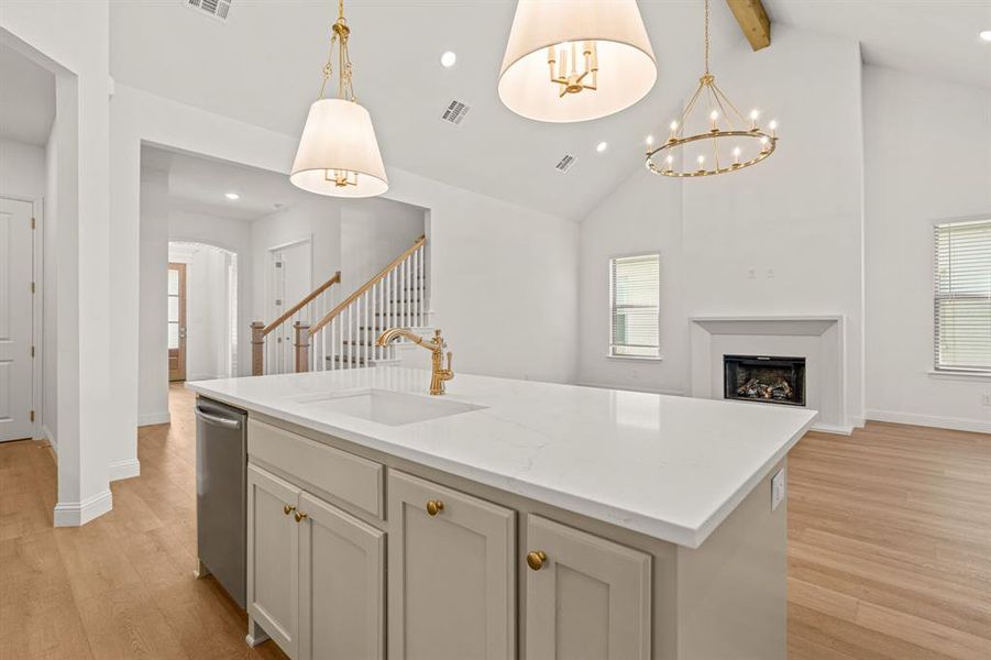 Furnished interior view inside a new home in The Bluffs at Parks of Aledo, Aledo (Image 13).