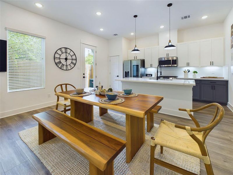 Open-concept first-floor living area.