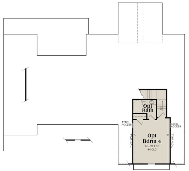 2D floor plan layout for the Thatcher by Zeal Home Builders in Monarch Manor, Poolville, TX (Image 4). 2D floor plan layout for the Thatcher by Zeal Home Builders in Monarch Manor, Poolville, TX (Image 4).