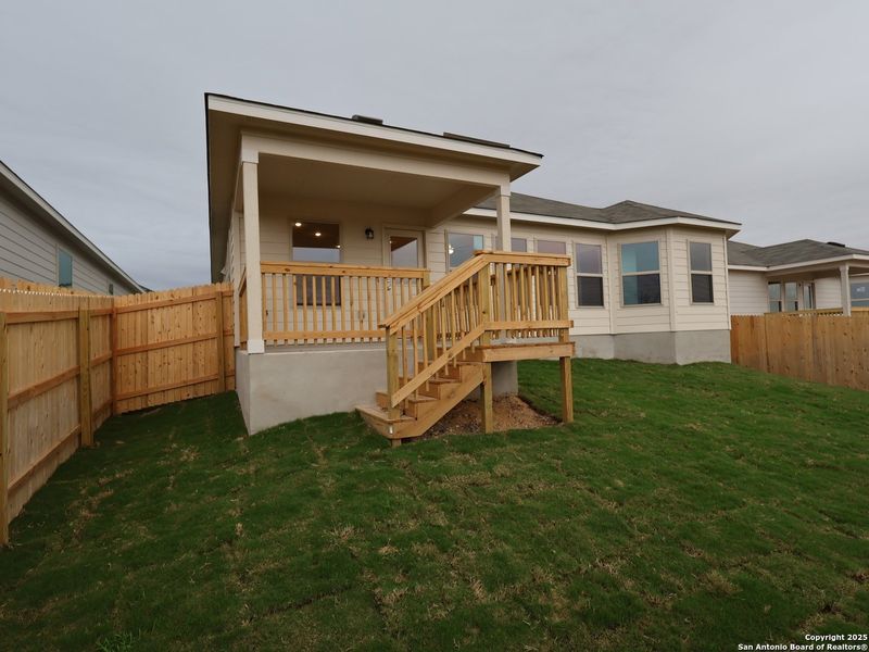 Exterior details and patio area of a home in Paloma Park, Converse (Image 3). Exterior details and patio area of a home in Paloma Park, Converse (Image 3).