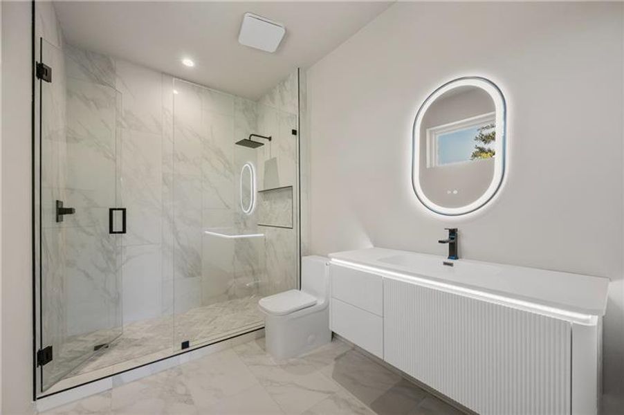 Furnished interior view inside a new home in , Atlanta (Image 53).