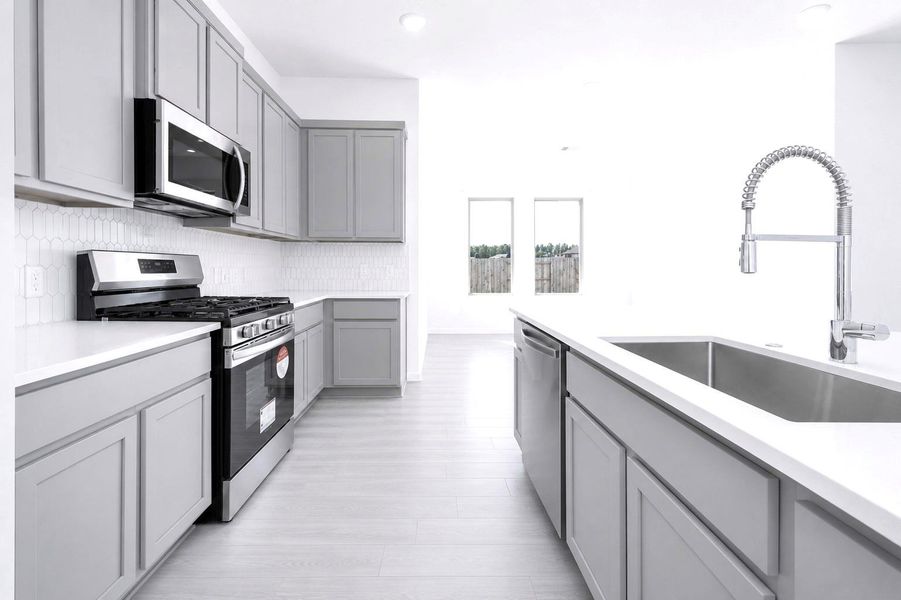 Furnished interior view inside a new home in The Trails, New Caney (Image 12).