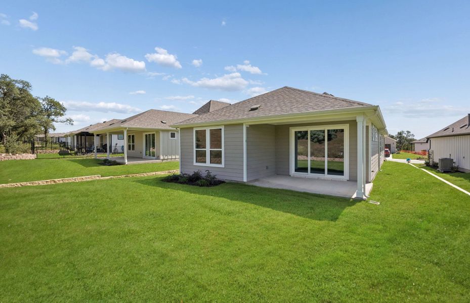 Exterior details and patio area of a home in Sun City Texas, Georgetown (Image 4).
