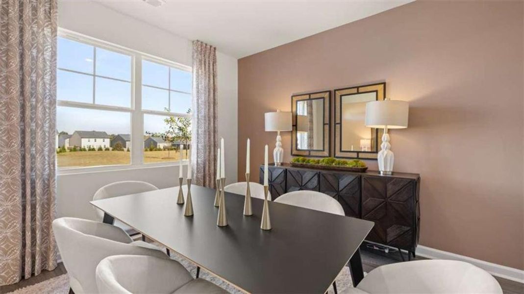 Furnished interior view inside a new home in Poplar Preserve, Newnan (Image 28).