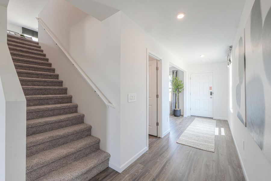 A staircase in a house.