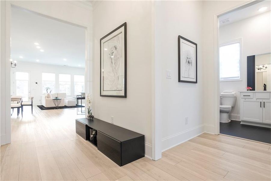 Furnished interior view inside a new home in Courtyards at Traditions, Cumming (Image 11).