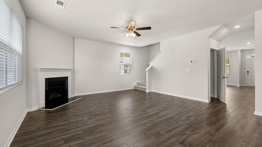 Representative unfurnished interior of a home built from the Mansfield by D.R. Horton in Chukker Creek Landing, Aiken (Image 15).