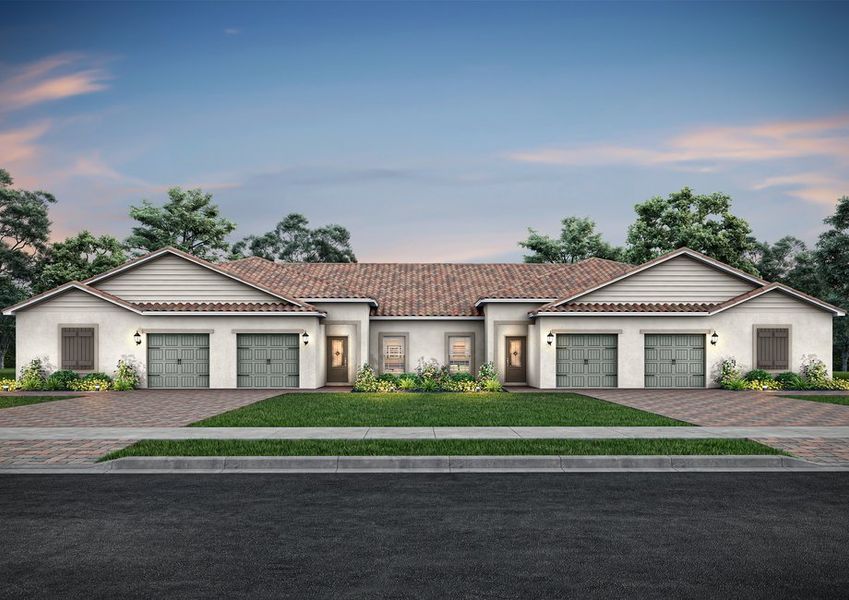 Rendering of the Noah Estates at Tuscany Preserve townhomes Rendering of the Noah Estates at Tuscany Preserve townhomes