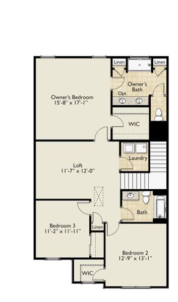 2D floor plan layout of this home in Miller Park, Greenville, SC (Image 3).