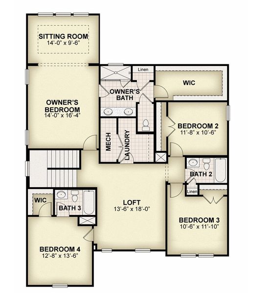 2D floor plan layout of this home in Northlake at Ovation, Winter Garden, FL (Image 5). 2D floor plan layout of this home in Northlake at Ovation, Winter Garden, FL (Image 5).