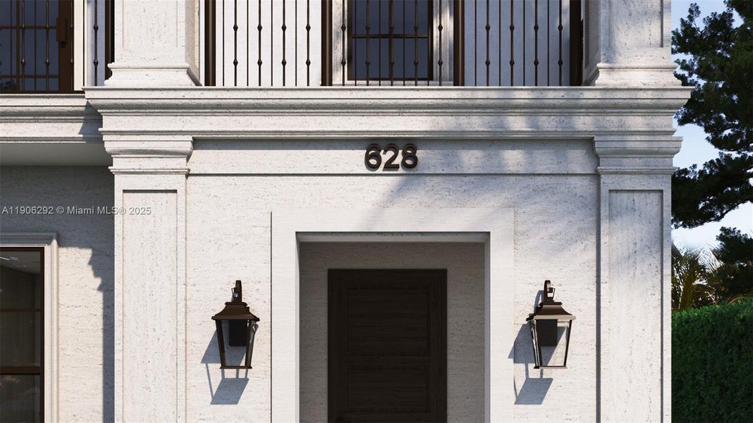 Exterior details and patio area of a home in , Coral Gables (Image 3).