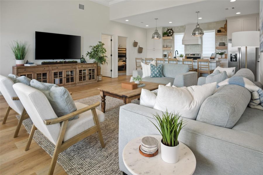 Furnished interior view inside a new home in , Crystal Beach (Image 10). Furnished interior view inside a new home in , Crystal Beach (Image 10).
