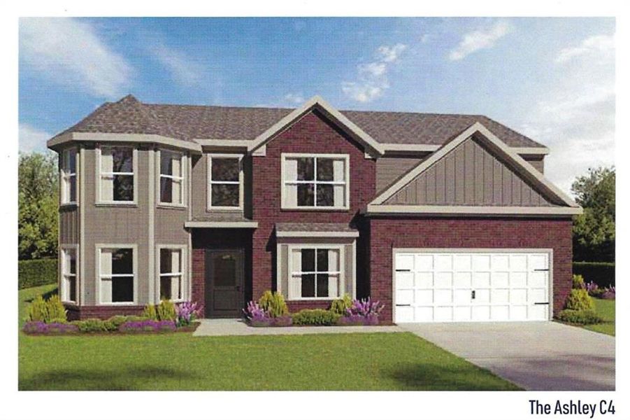 Front exterior of a new home in , Auburn, GA, highlighting curb appeal (Image 1). Front exterior of a new home in , Auburn, GA, highlighting curb appeal (Image 1).