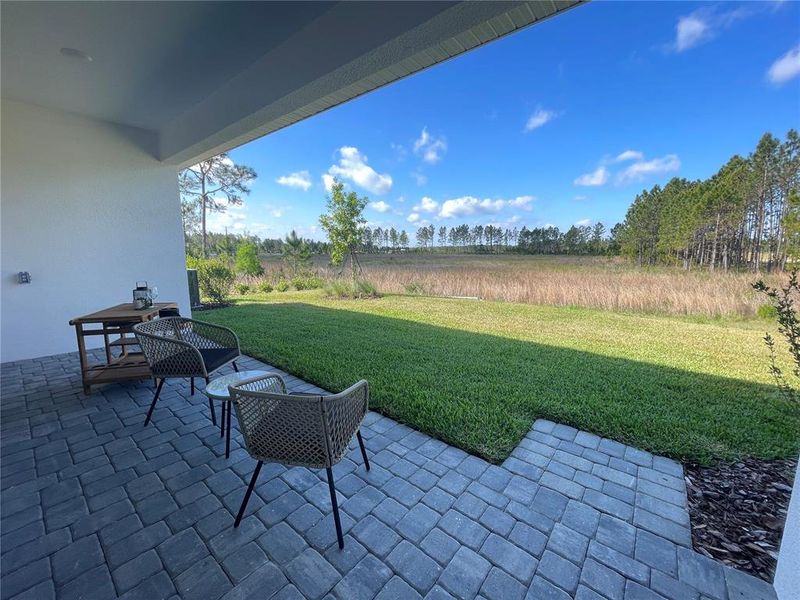 Exterior details and patio area of a home in Tamarack at Two Rivers, Zephyrhills (Image 3). Exterior details and patio area of a home in Tamarack at Two Rivers, Zephyrhills (Image 3).