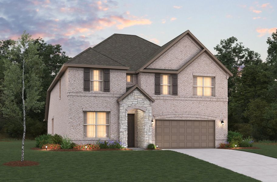 Representative exterior photo of a completed home built from the Laredo by Beazer Homes in Goodland: Overlook 60', Midlothian, TX (Image 2).