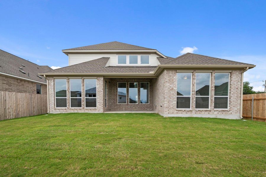 Rear of Home and Private Backyard