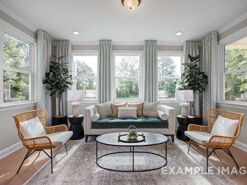 Furnished interior view inside a new home in Rockport, Wake Forest (Image 11). Furnished interior view inside a new home in Rockport, Wake Forest (Image 11).