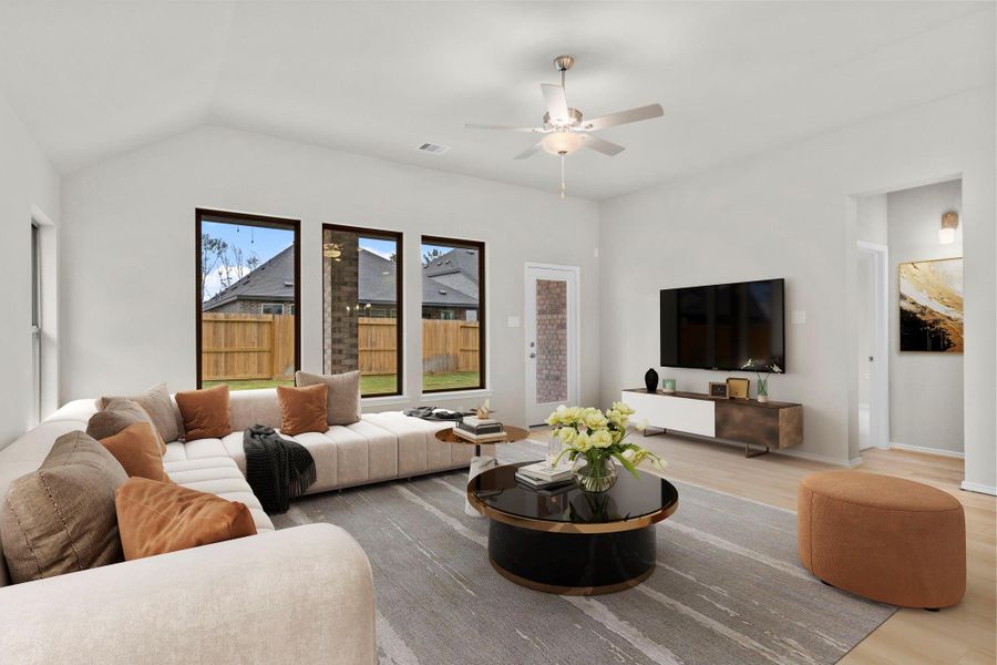 Furnished interior view inside a new home in The Highlands, Porter (Image 10).