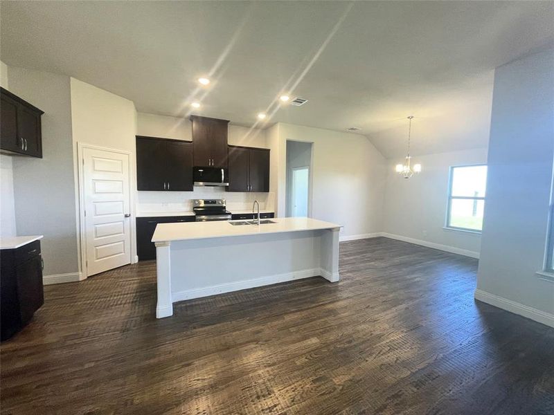 Furnished interior view inside a new home in Mercer Meadows, Royse City (Image 5). Furnished interior view inside a new home in Mercer Meadows, Royse City (Image 5).