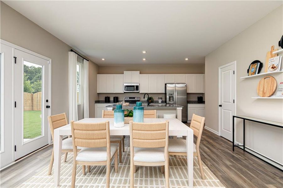 Furnished interior view inside a new home in River Oaks, Locust Grove (Image 12).