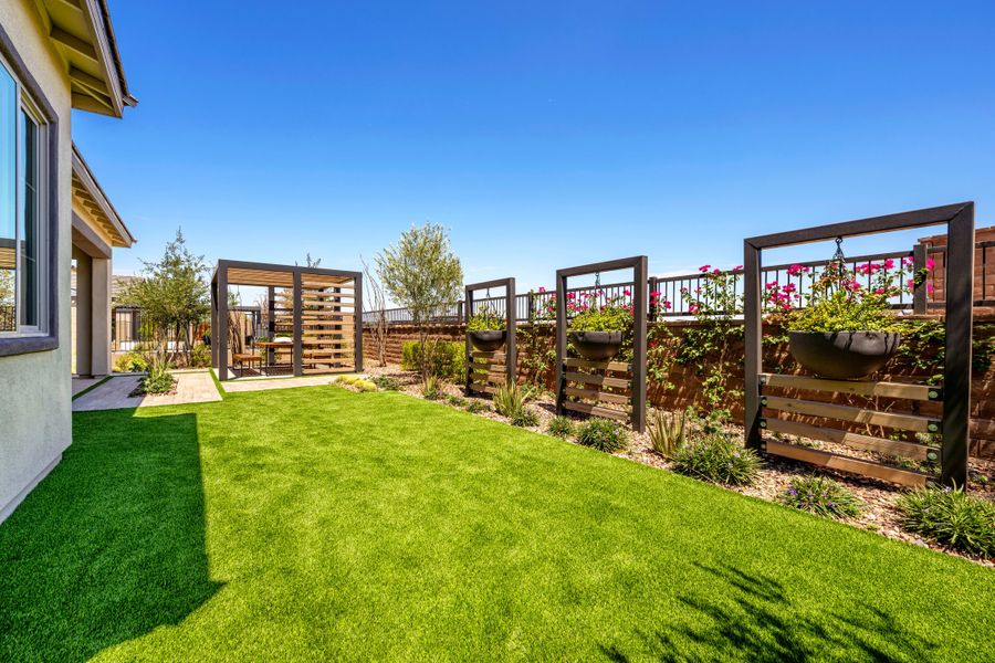 Exterior details and patio area of a home in Waterston Central, Gilbert (Image 3).