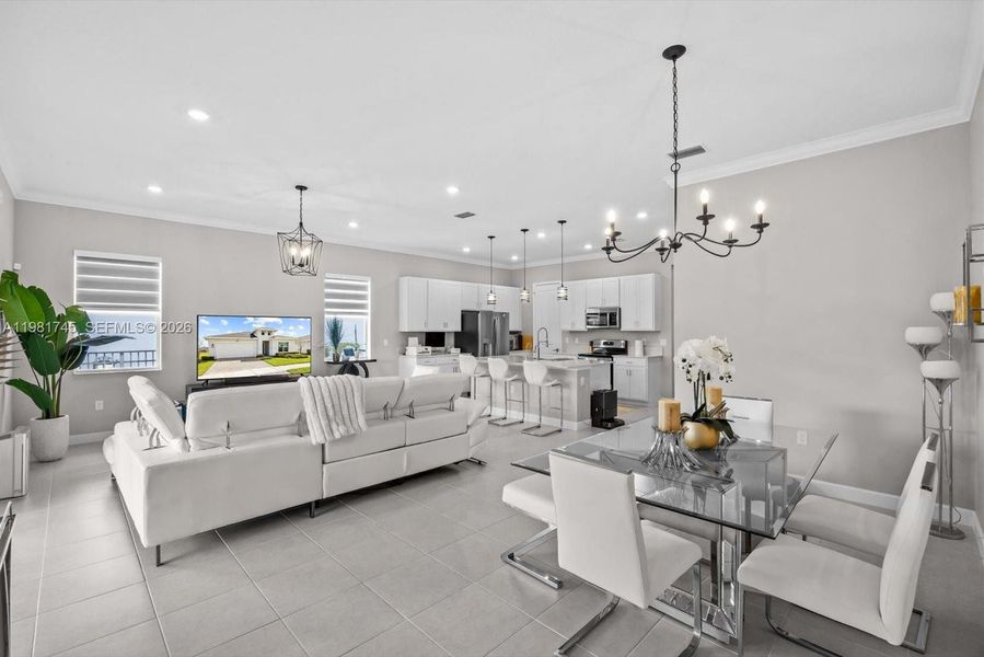 Furnished interior view inside a new home in Veranda Preserve, Port St. Lucie (Image 16).