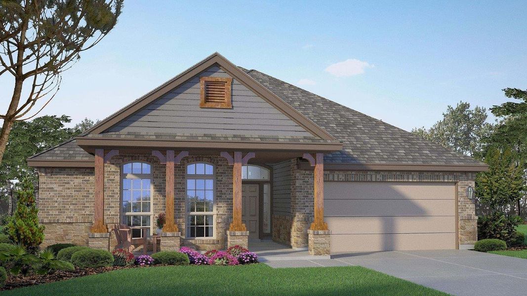 Representative exterior photo of a completed home built from the The Sierra by D.R. Horton in Saddle Creek, Waco, TX (Image 19). Representative exterior photo of a completed home built from the The Sierra by D.R. Horton in Saddle Creek, Waco, TX (Image 19).