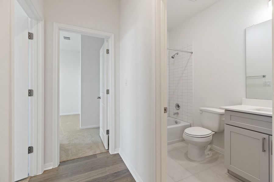 Furnished interior view inside a new home in Sage Hollow, Kyle (Image 13). Furnished interior view inside a new home in Sage Hollow, Kyle (Image 13).