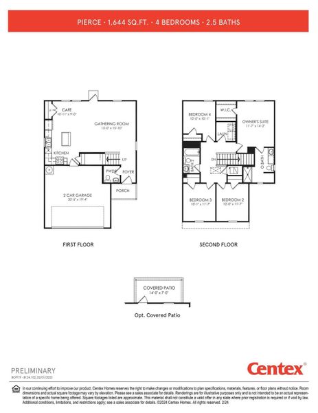 2D floor plan layout of this home in Decker Farms, Magnolia, TX (Image 2).