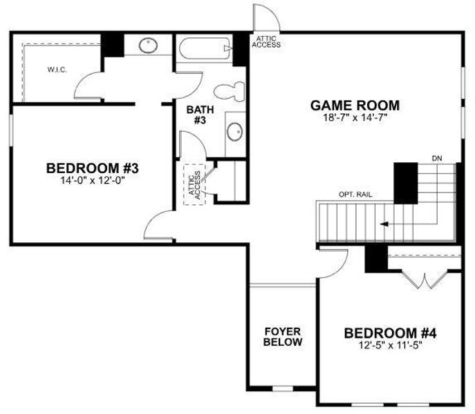 2D floor plan layout of this home in Barksdale, Leander, TX (Image 6). 2D floor plan layout of this home in Barksdale, Leander, TX (Image 6).