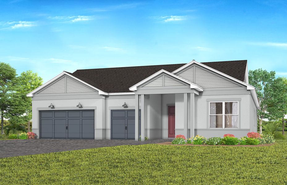 Representative exterior photo of a completed home built from the Renown by Del Webb in Del Webb Lakehaven, Clermont, FL (Image 2).