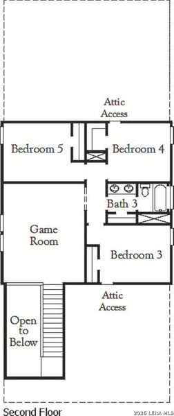 2D floor plan layout of this home in Garden Grove, San Antonio, TX (Image 3).