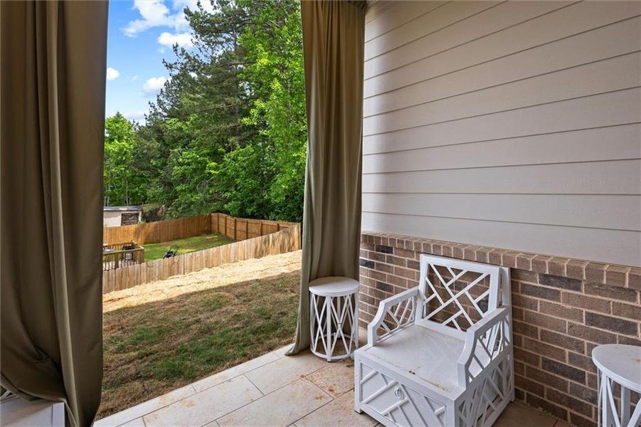 Exterior details and patio area of a home in , Rex (Image 27). Exterior details and patio area of a home in , Rex (Image 27).