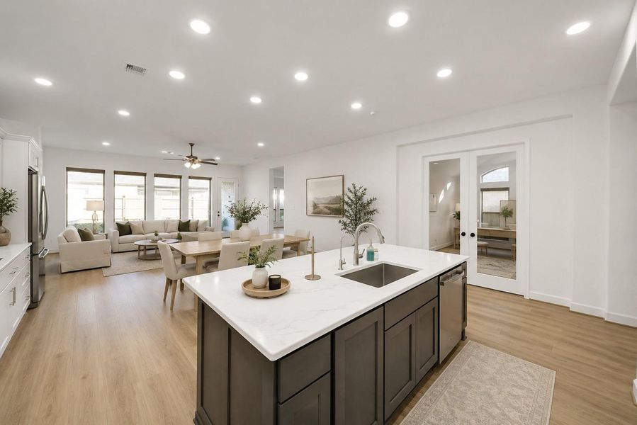 *VIRTUALLY STAGED* Kitchen showcasing built in buffet cabinet
