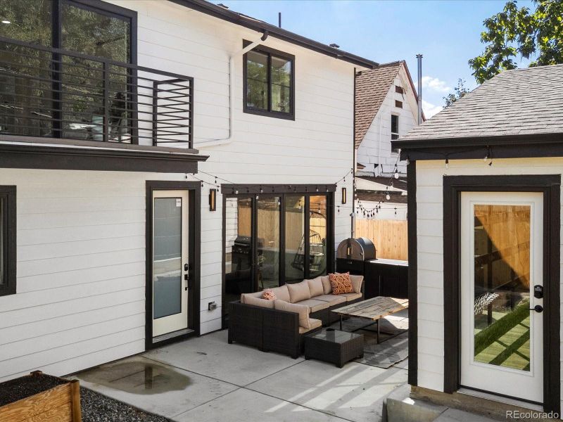 Exterior details and patio area of a home in , Denver (Image 2).