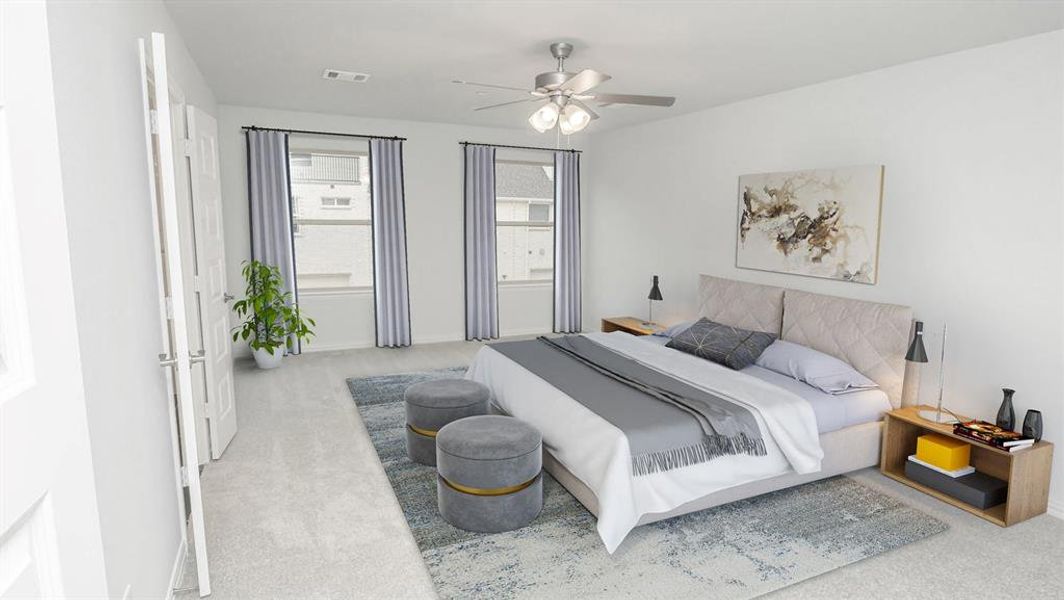 Furnished interior view inside a new home in The Abbey at Mercer Crossing, Farmers Branch (Image 17).