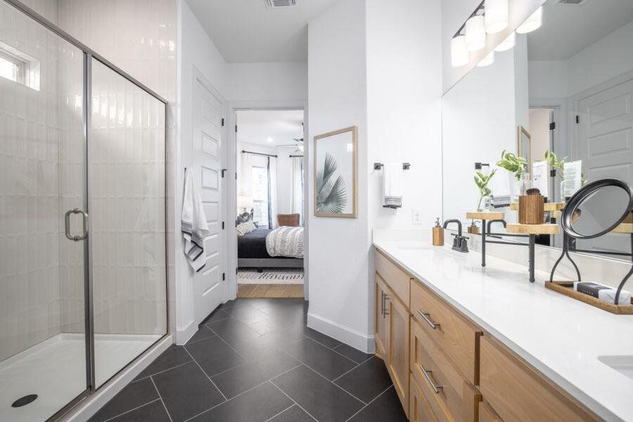 Furnished interior view inside a new home in Cascades at Onion Creek, Austin (Image 10). Furnished interior view inside a new home in Cascades at Onion Creek, Austin (Image 10).