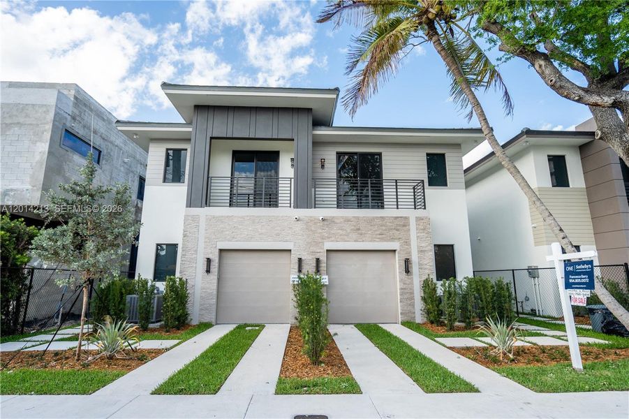 Front exterior of a new home in , Miami, FL, highlighting curb appeal (Image 27). Front exterior of a new home in , Miami, FL, highlighting curb appeal (Image 27).