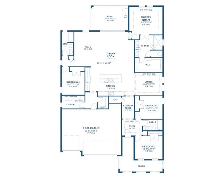 2D floor plan layout of this home in Caldera, Spring Hill, FL (Image 4).
