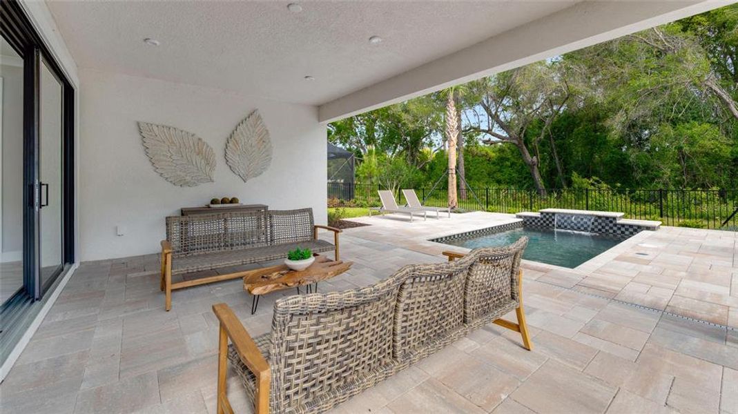 Exterior details and patio area of a home in Cresswind DeLand, Deland (Image 19).