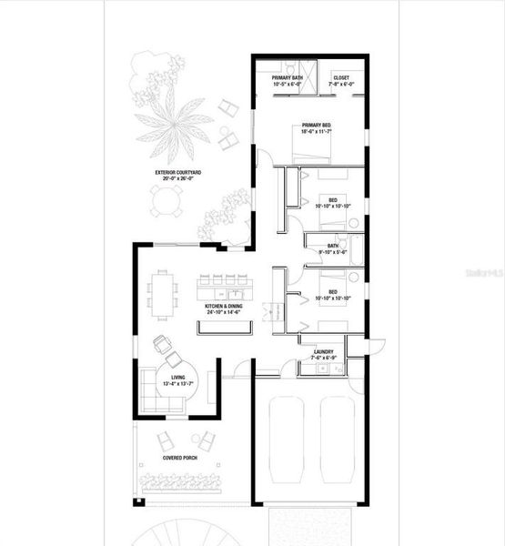 2D floor plan layout of this home in , Lady Lake, FL (Image 3).