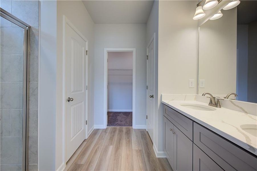 Furnished interior view inside a new home in Enclave at Evergreen, Fairburn (Image 9).