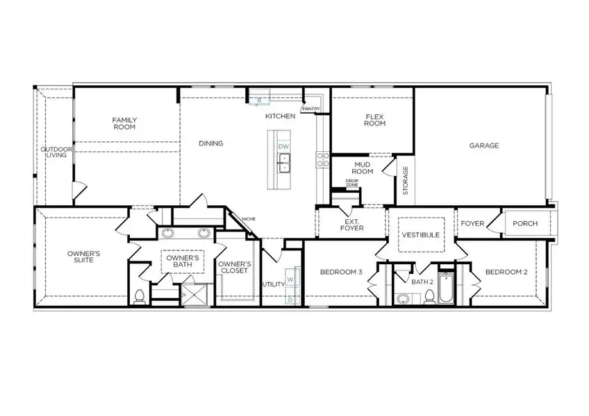 2D floor plan layout of this home in , Katy, TX (Image 2). 2D floor plan layout of this home in , Katy, TX (Image 2).