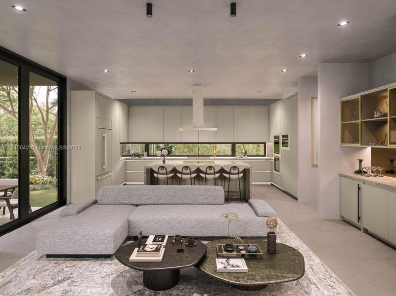 Furnished interior view inside a new home in , Miami (Image 7).