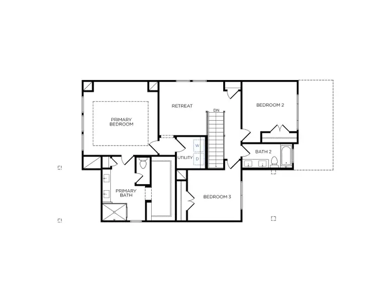 2D floor plan layout for the Newport by Tricoast Homes in Summer Place 35', Montgomery, TX (Image 4). 2D floor plan layout for the Newport by Tricoast Homes in Summer Place 35', Montgomery, TX (Image 4).