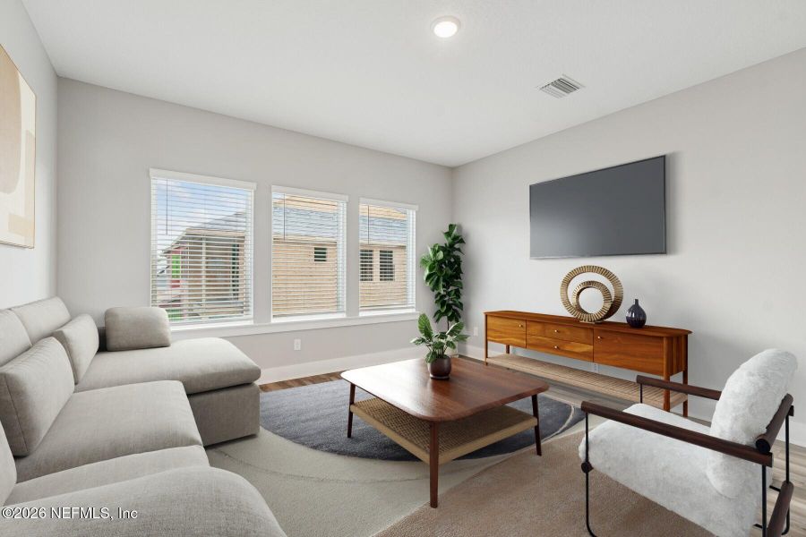 Furnished interior view inside a new home in Kettering at eTown - Traditional Collection, Jacksonville (Image 11). Furnished interior view inside a new home in Kettering at eTown - Traditional Collection, Jacksonville (Image 11).