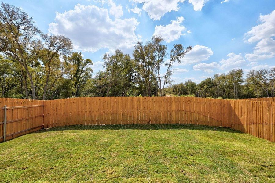Exterior details and patio area of a home in Trinity Ranch, Elgin (Image 20). Exterior details and patio area of a home in Trinity Ranch, Elgin (Image 20).