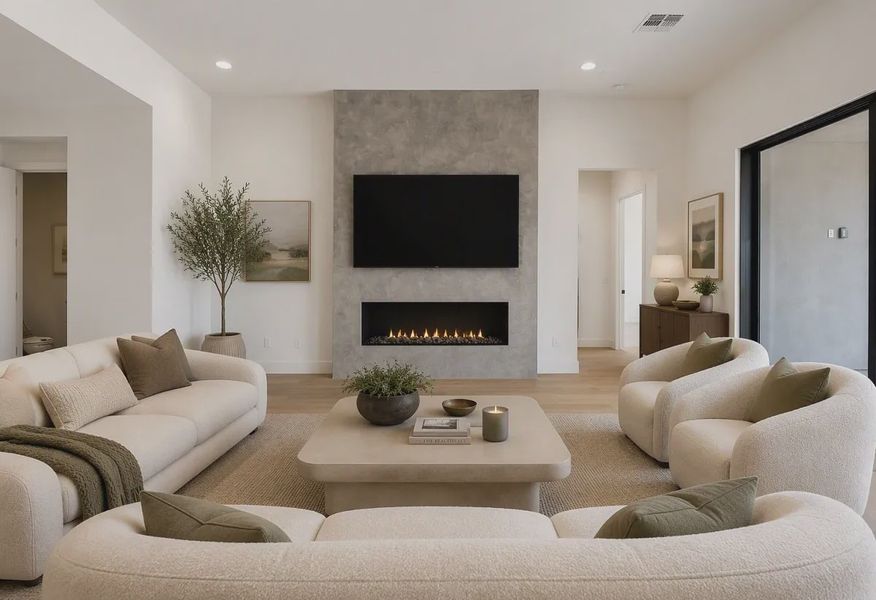 Great Room Virtually Staged - 6 of 17